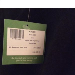 Kate Spade Black Scalloped Dress